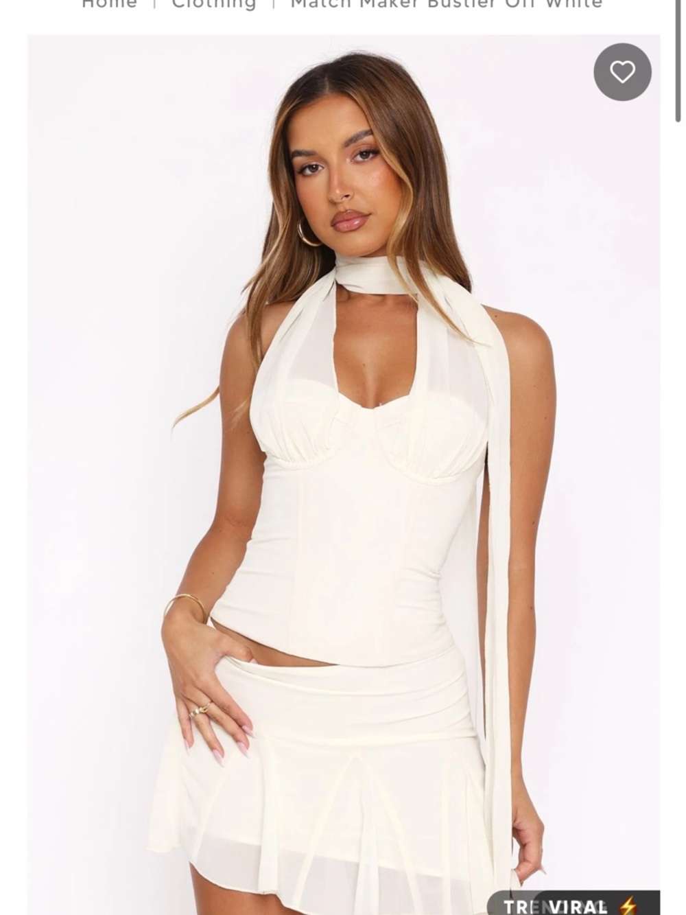 White Fox Boutique Bustier & Match Maker Skirt